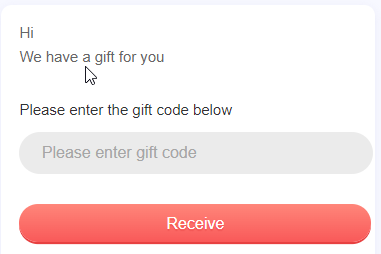 dream99 gift code enter